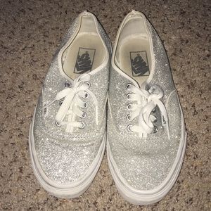 Silver Glitter Vans